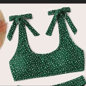 Shein polka dot bikini top